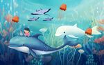海洋世界壁画