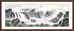 国画旭日东升山水壁画