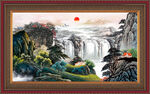 装饰山水画 