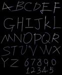 光感手写字母数字