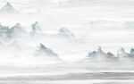 新中式石纹水墨山水背景