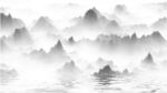 镂空中式山水画