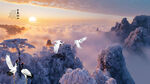 日出雾凇雪景