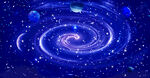 蓝色宇宙星空星系