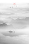 山水水墨画