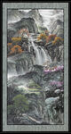 竖幅山水画 