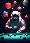 太空宇航员台球系列壁画挂画广告
