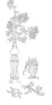 白描花瓶
