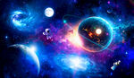 梦幻星球外太空黑洞宇宙星空背景