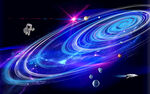 蓝色星空旋涡星系