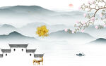大气 高档现代山水 TIF分层