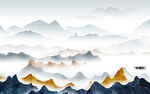 大气 中式简约山水 TiF分层