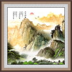 五岳独尊 泰山日出山水画