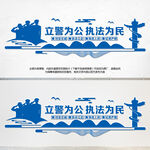 公安警队文化墙