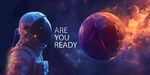 宇宙宇航员篮球系列广告展板壁画