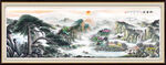 迎客松办公室装饰画 