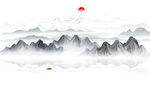 水墨画山水