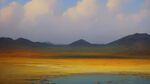 草原油画风景