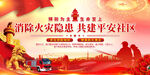 社区消防标语展板