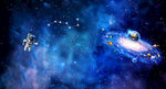 蓝色宇宙星空背景