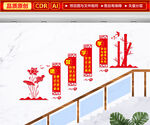 传统美德楼梯文化墙