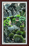 竖幅山水画 