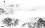 客厅 灰色意境山水 TiF分层
