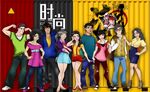 服装店潮流背景墙壁画