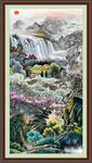 竖幅山水画 
