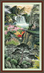 竖幅山水画