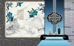 中式装饰背景墙 