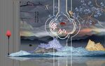 中式装饰背景墙  