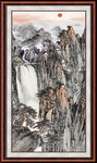 聚宝盆山水画 