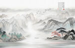 山水背景墙