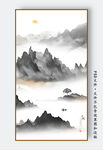 新中式水墨山水画