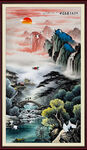 竖幅山水画