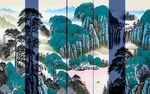 新中式背景墙  