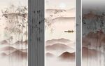 新中式背景墙  