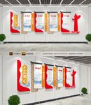 四个意识自信两个维护文化墙