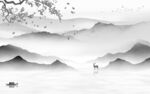 新款 淡雅灰色山水 TIF分层