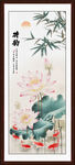 中式水墨荷花玄关画