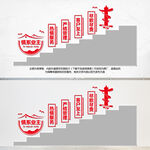 物业楼梯文化墙