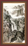 山水瀑布  