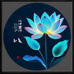 荷花装饰画