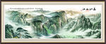 泰山迎客松风景画
