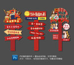 五一劳动节迎宾指示牌