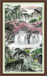 竖幅山水画