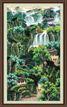 竖幅山水画 