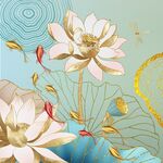莲花九鱼图