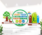 三减三健文化墙图片